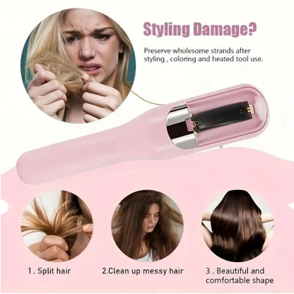 Hair Ends Trimmer Split Remover Dry Damaged Brittle Professional Automatic Trim Split for Women Cordless Hair Cutting Machine
