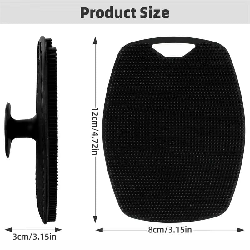 Silicone Body Scrubber Bath Wash Brush Exfoliating Body Brush Shower Face Scrubber Handle Wet & Dry Brushing for Man Women