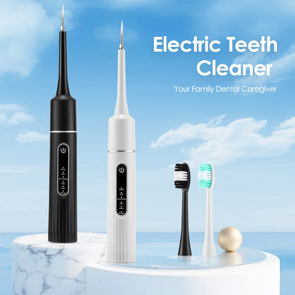 Electric Teeth Cleaner 6-Gear Modes Portable Toothbrush Tartar Remover High Frequency Vibration Tartar Cleaning Whitening Teeth