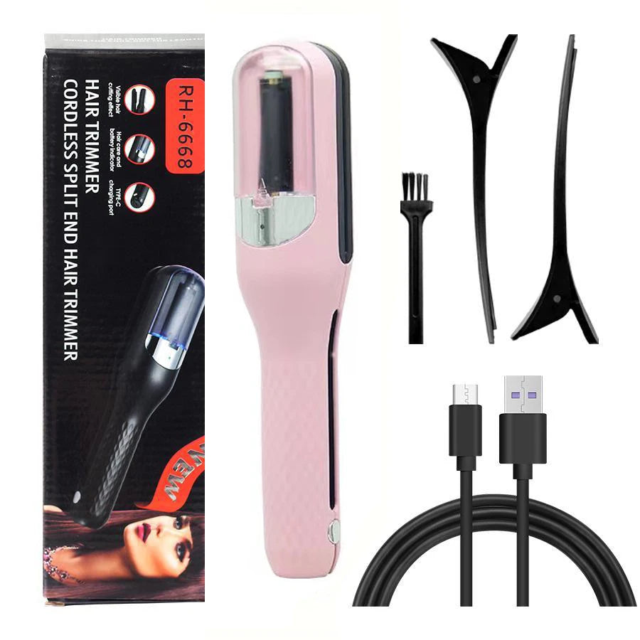 Hair Ends Trimmer Split Remover Dry Damaged Brittle Professional Automatic Trim Split for Women Cordless Hair Cutting Machine