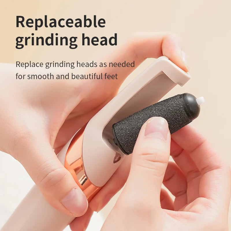 Electric Foot Grinder Portable Replaceable Roller Foot File Pedicure Tool for Heel Dry Dead Skin Callus Removal Home Salon Use