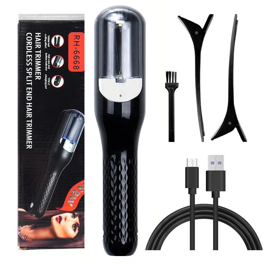 Hair Ends Trimmer Split Remover Dry Damaged Brittle Professional Automatic Trim Split for Women Cordless Hair Cutting Machine